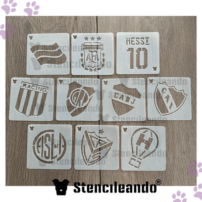 Set stencils reutilizables Hincha