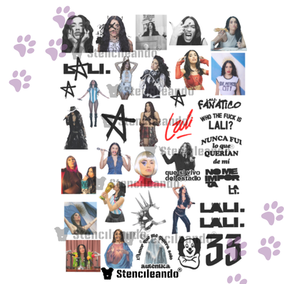 Tatuajes temporales A4 LALI
