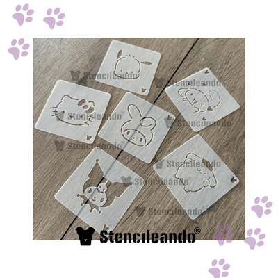 Set stencils reutilizables Sanrio