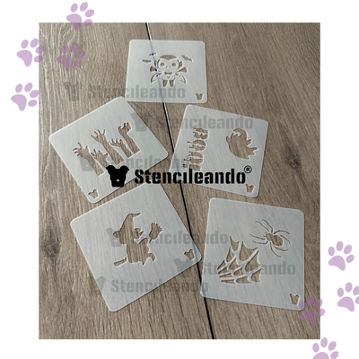 Set stencils reutilizables Halloween