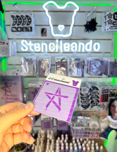 Stencil reutilizable Lali estrella  7x7 cm