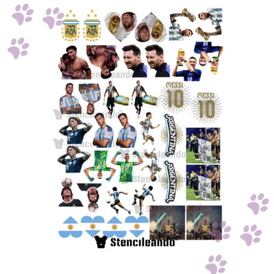Tatuajes temporales selección Argentina A4