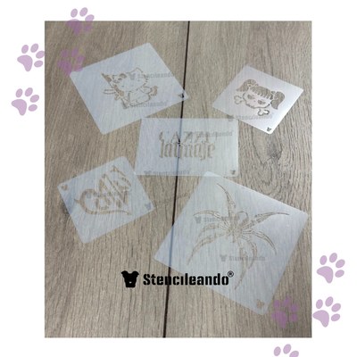 Set stencils reutilizables Cazzu