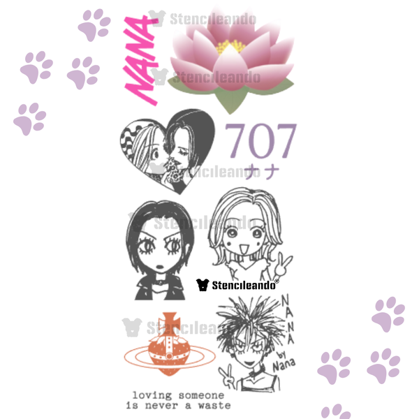 Tatuajes temporales NANA 20x9cm