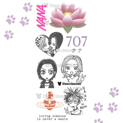 Tatuajes temporales NANA 20x9cm