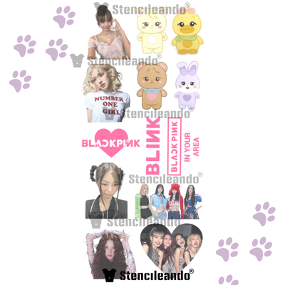 Tatuajes temporales Blackpink 20x9cm