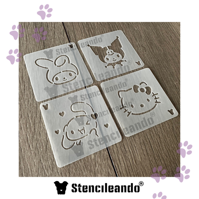 Set stencils reutilizables Kitty y sus amigos - Sanrio