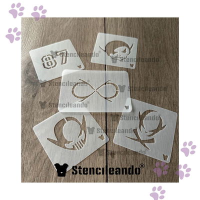 Set stencils reutilizables Los piojos