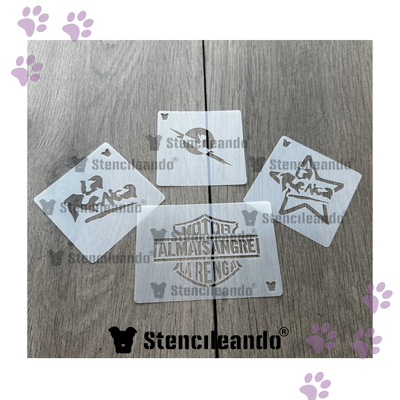 Set stencils reutilizables La Renga