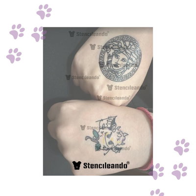 Tatuajes temporales DUKI cara y manos 20x9cm