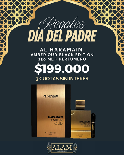 AL HARAMAIN - AMBER OUD BLACK EDITION 150 ML + PERFUMERO
