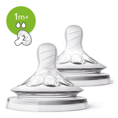 AVENT SCF042/27 TETINAS 2.0 NATURAL BLISTER X2 FLUIR LENTO (1M+)