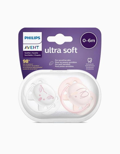 AVENT SCF222/04 CHUPETE ULTRA SOFT DECORADO X 2 (0-6M) NENA
