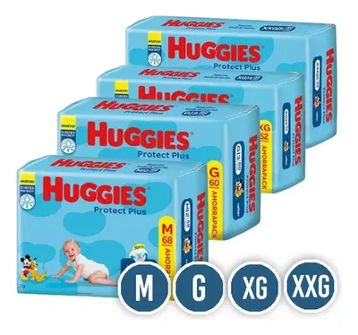 HUGGIES PROTEC PLUS TALLES M G XG XXG XXXG
