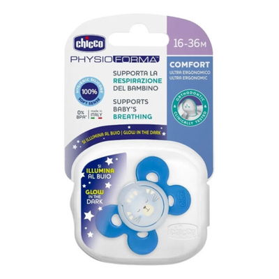 CHICCO CHUPETE PHYSIO COMFORT LUMI 0-6 6-18 Y 16-36M X1