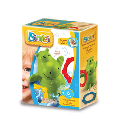 BIMBI HIPOPÓTAMO CON 2 ARITOS