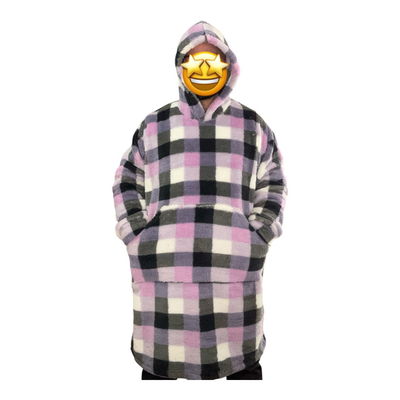 Buzo manta cuadros plus size