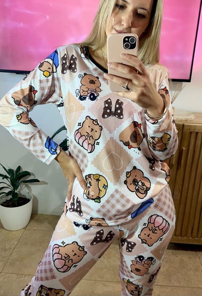 Pijama capibara  plus size 