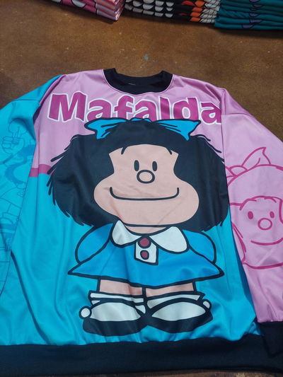 Buzo Mafalda vestido azul