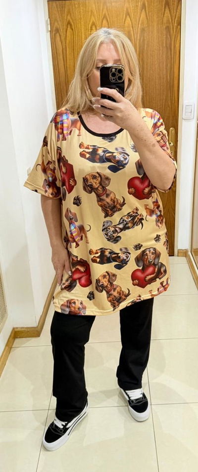 Remeron perro corazon plus size talle 7 