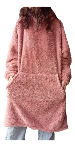 Buzo rosa palido plus size