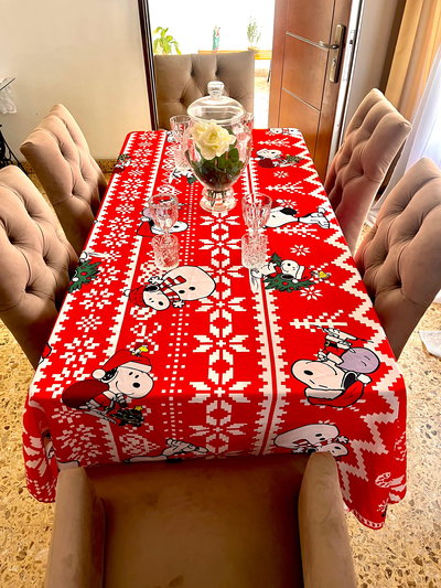 Mantel animado snoopy navidad