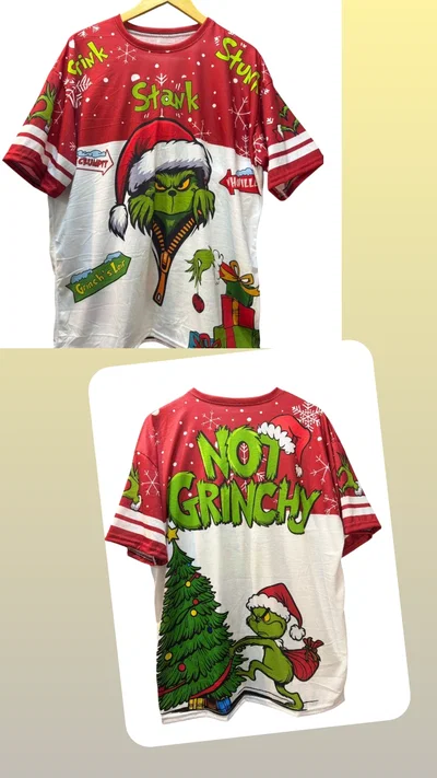 Remeron grinch rojo navideño spum talle 6