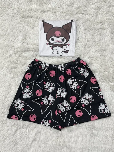 Pijama kuromy negro modal talle 5