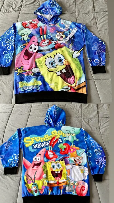 BUZOS BOB ESPONJA AMIGOS CON CAPUCHA TALLE 7