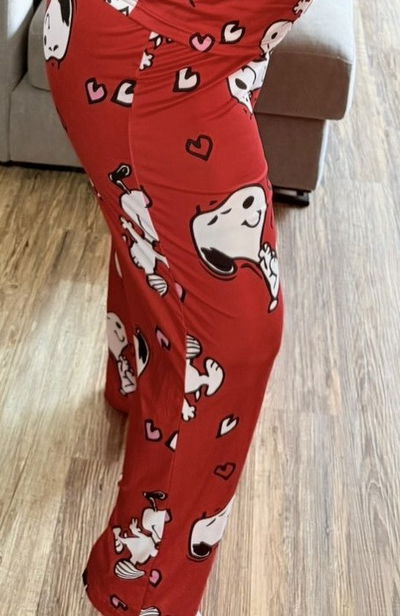 Pantalón Snoopy rojo modal soft talle 8