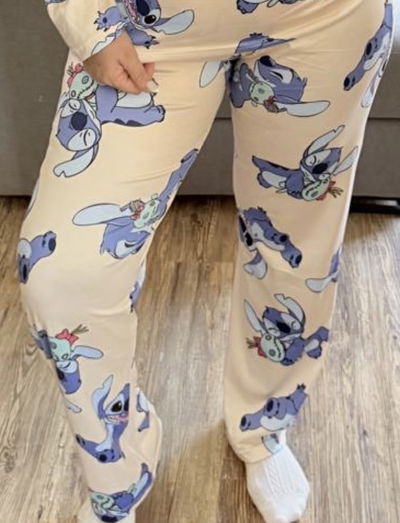 Pantalón stitch amarillo modal soft talle 8