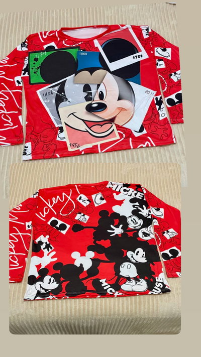 Camiseta mickey rojo talle 7