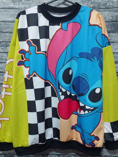 Buzo stitch cuadros