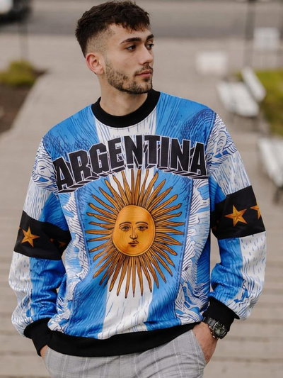 Buzo argentina sol rayas talle 7