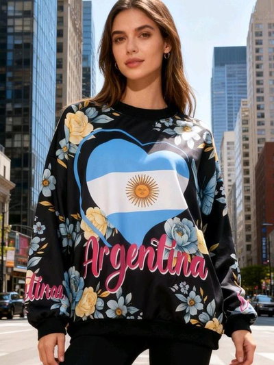 Buzo argentina flores talle 7