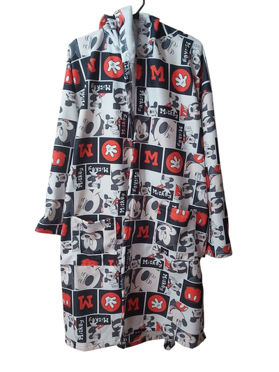 Bata mickey cuadros micro toalla 