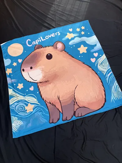 Maxi toallon capibara azul