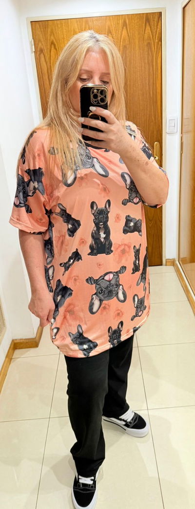 Remeron perro bulldog full print talle 6