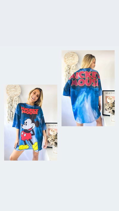 Remeron mickey batik azul spum talle 6