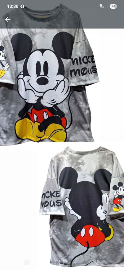 Remeron mickey batik gris spum talle 6