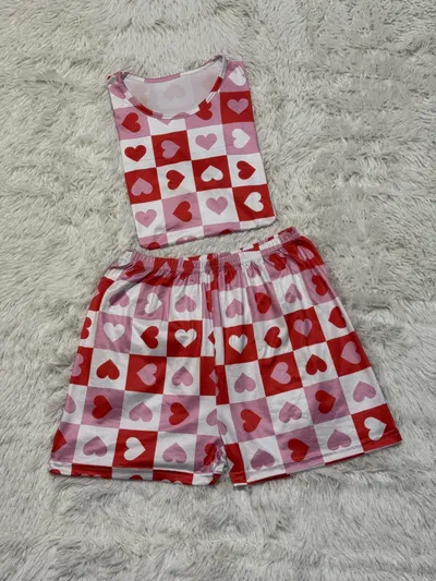 Pijama modal corazones talle 7