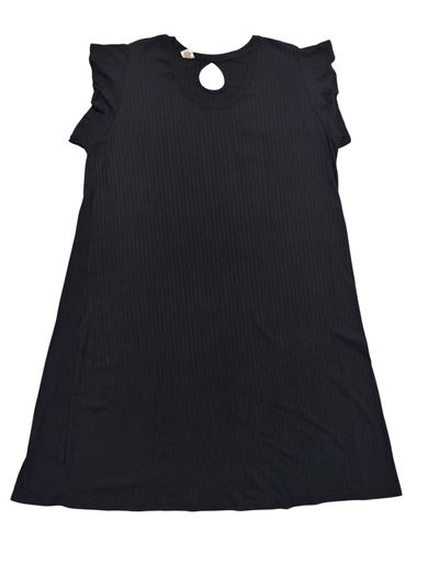 Vestido acanalado negro talle 8