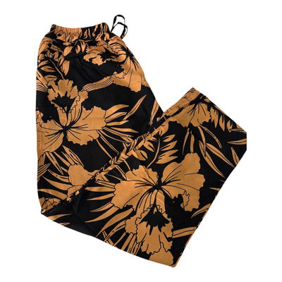 Pantalon fibrana flores marrones talle 9