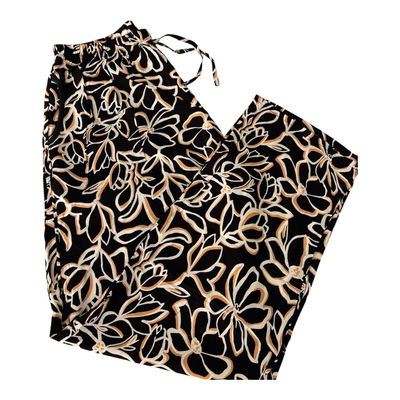 Pantalon fibrana flores siluetas talle 9