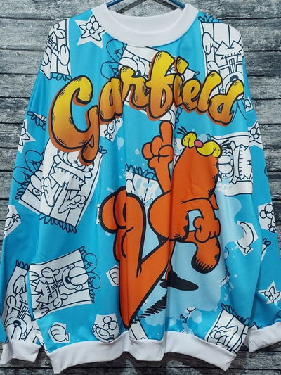 Buzo garfield celeste 