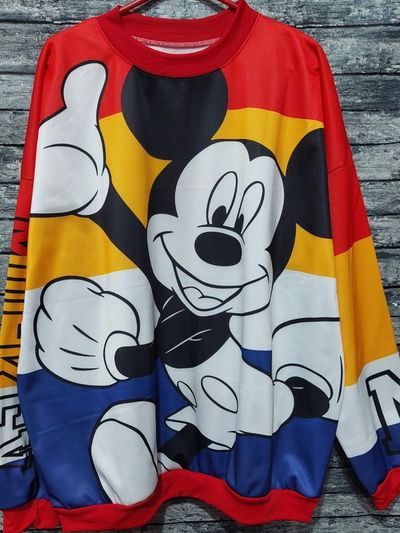 Buzo Mickey blanco y negro 