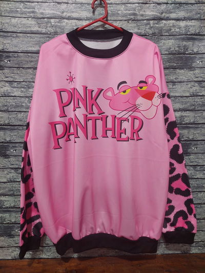 Buzo pantera rosa animal print