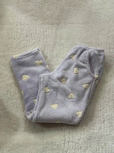 Pantalón luminoso corazones lila