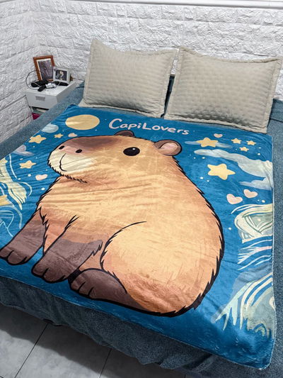 Manta capibara azul polar soft premium 