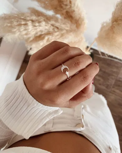Anillo Luna y Estrella
